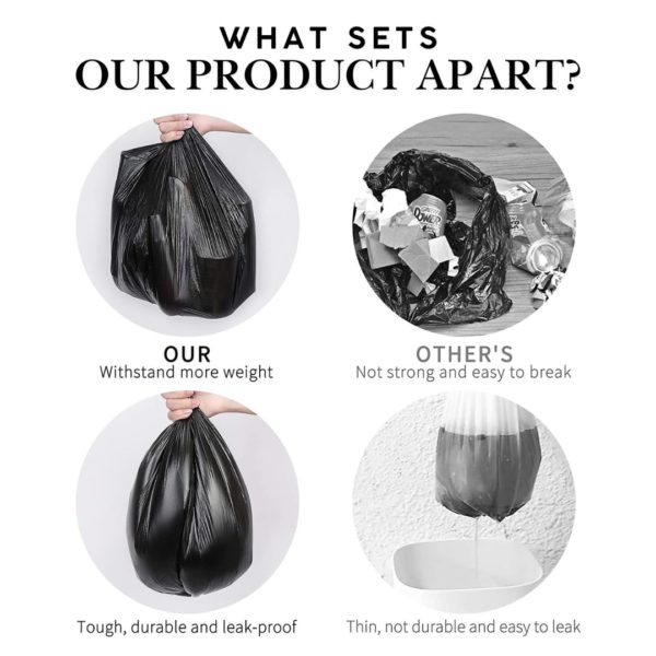 Wealth By Nature Biodegradable Garbage Bags, 30 Rolls x 3 Boxes | Medium | Trash Bags for Dry & Wet Waste | Leak-Proof, Tear-Resistant, Multipurpose | Easy Tie & Carry | Strong & Durable - Image 3