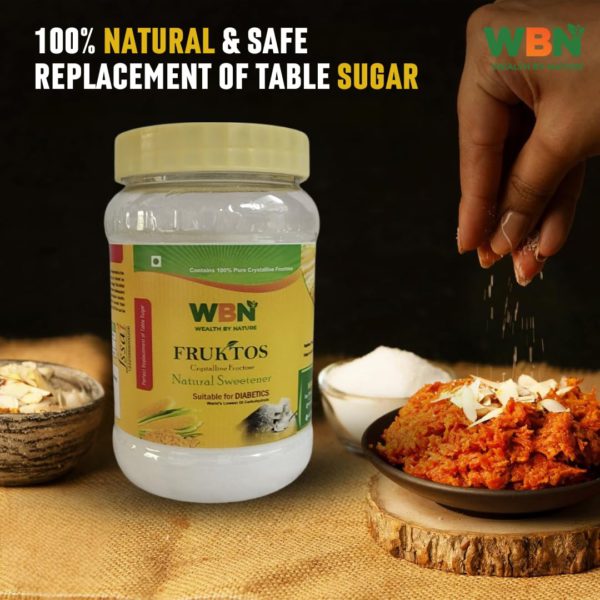 WBN Crystalline Fructose Sugar - Natural Sweetener, Low Glycemic Index GI Carbohydrate, For Pre-Diabetic or Diabetic | FRUKTOS | Replacement of Table Sugar - Image 2